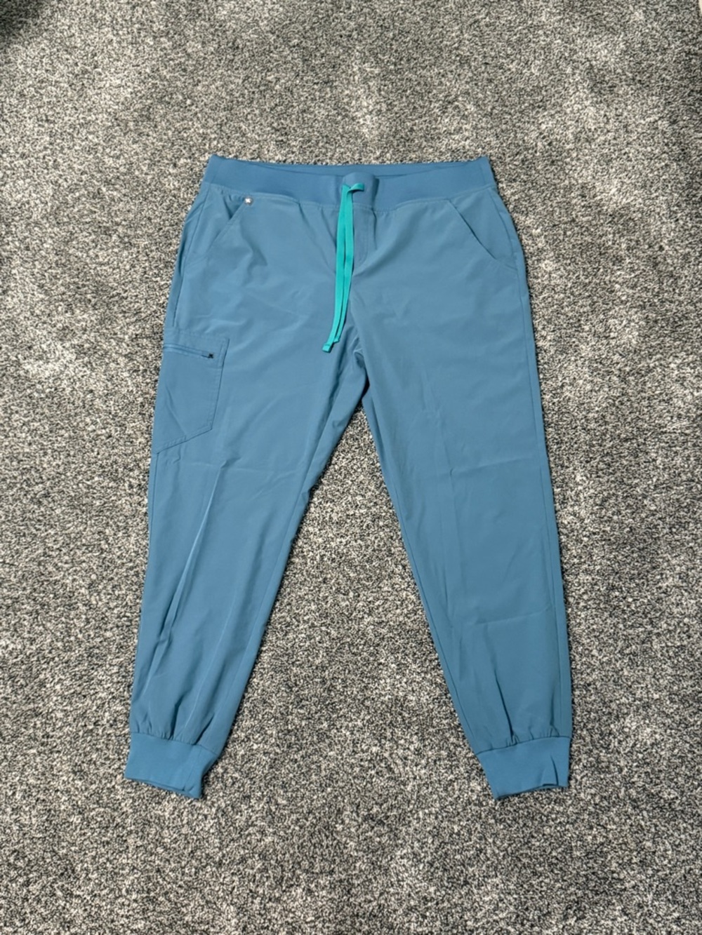 Fig’s Blue Jogger Scrub Pants with Contrast Drawstring